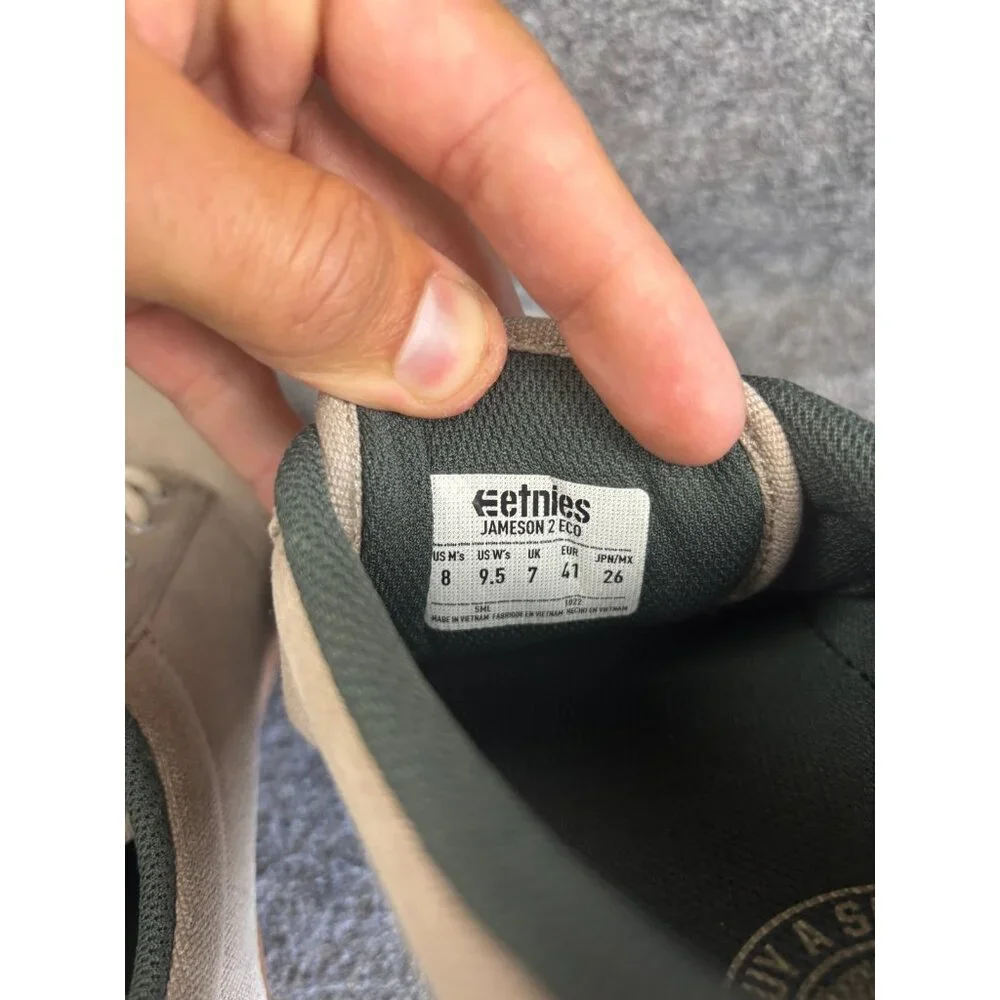 Etnies Jameson 2 eco Skate Shoes Women's 9.5‎ Gray Low Top Lace Up